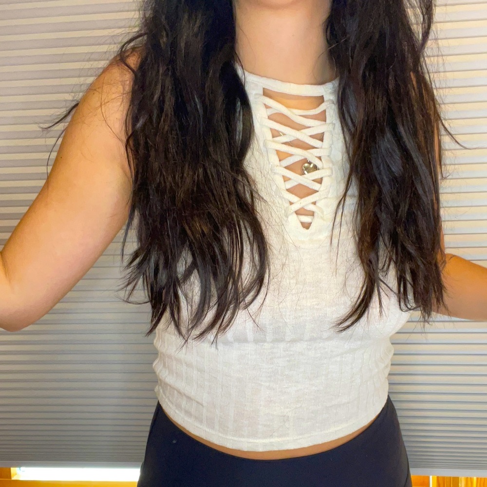 Cute white tank top